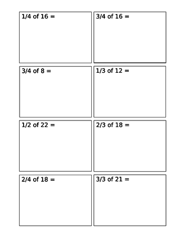 Finding a fraction of an amount - Year 2