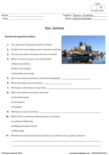 Quiz on Germany