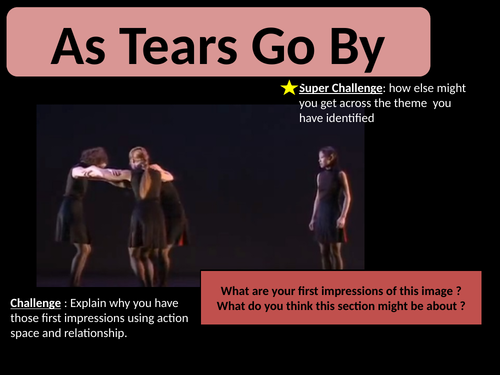 AQA A Level Dance - Rooster - As Tears Go By