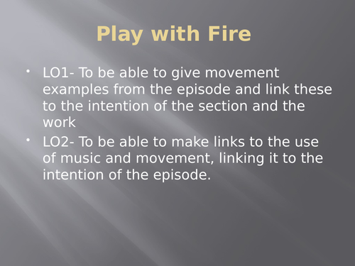 AQA A Level Dance Rooster- Play with Fire