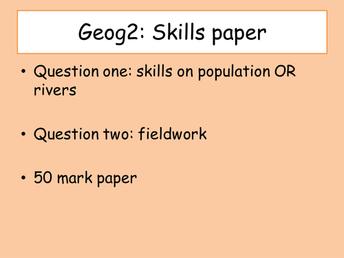 A Level Geography Geographical Skills