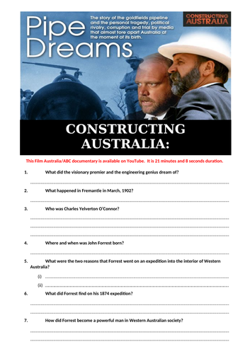 Constructing Australia: Pipe Dreams