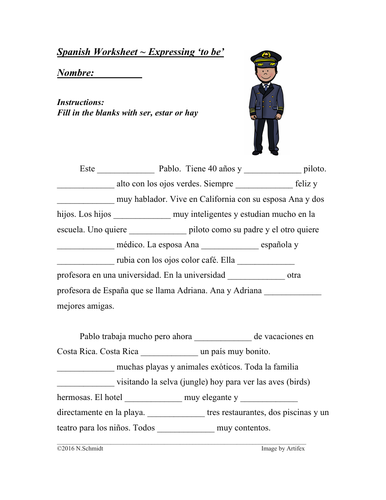 SER vs ESTAR/HAY Review Worksheet: Two versions