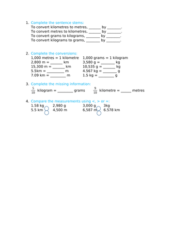 Year 5 WRM Summer Block 4 - Measurement: Converting Units.