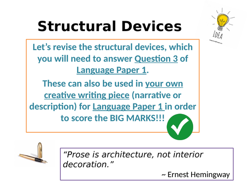 Structural Devices Revision Mind Map
