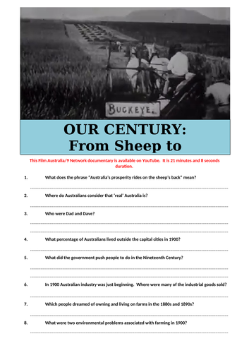 Our Century. From Sheep to Chardonnay