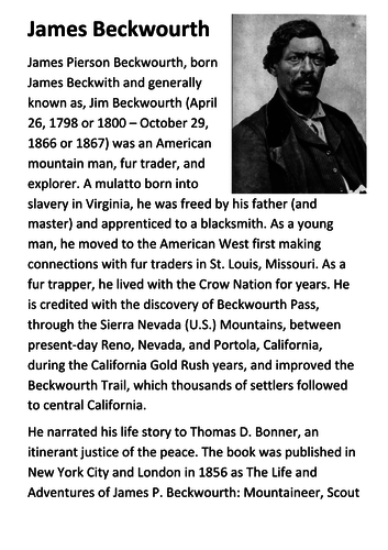 James Beckwourth Handout