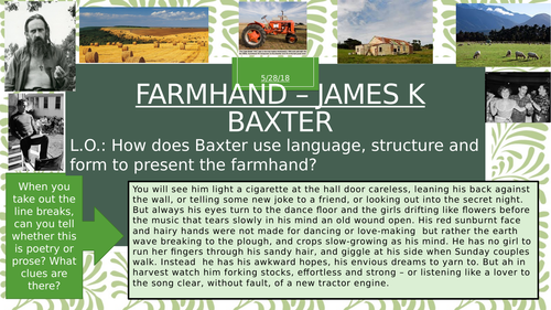 Farmhand by James K Baxter iGCSE