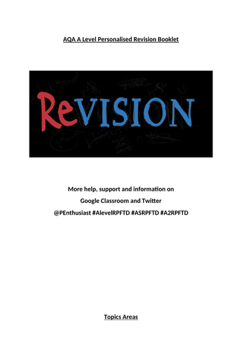 AQA A level PE revision booklet