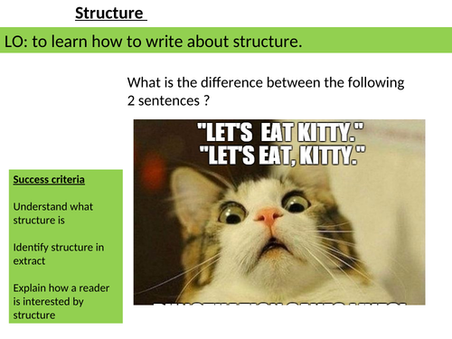 Writing about Structure