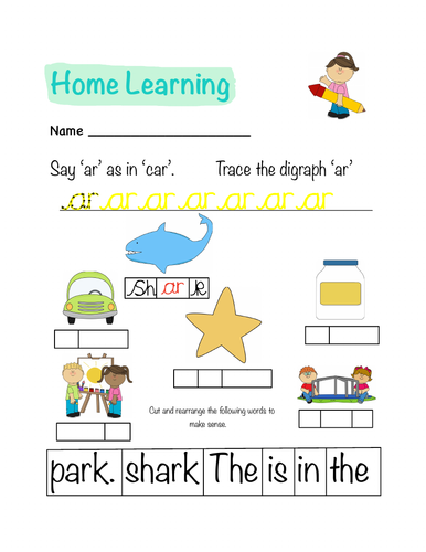 ar phonics worksheet