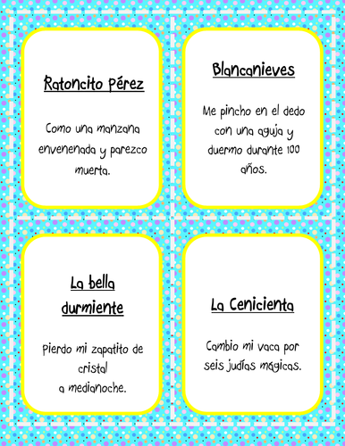 Preguntas de cuento (juego online y PDF)