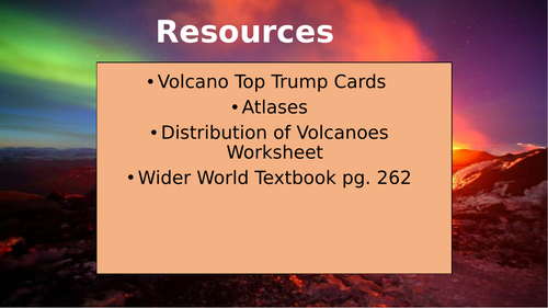 Lesson 4 Distribution of Volcanoes
