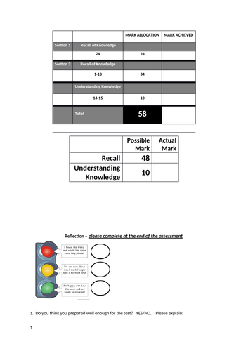 Recall Test for Cells