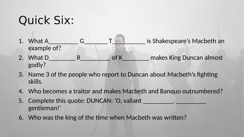 Macbeth Prophecies
