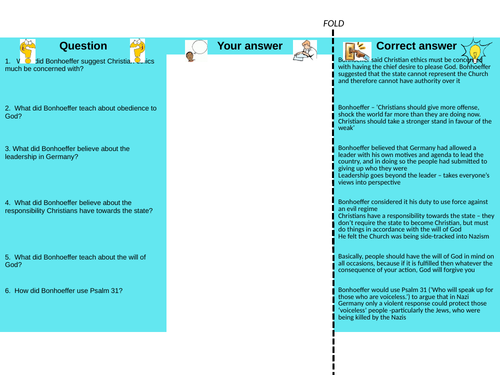 OCR new spec Christian Moral Action A Level teaching activities