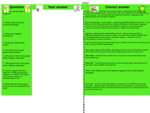 Religious Language OCR new spec