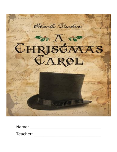 A Christmas Carol Homework Booklet KS3