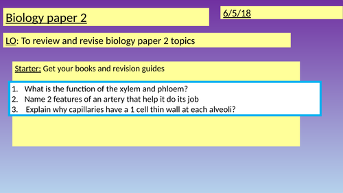 Biology paper 2 Edexcel
