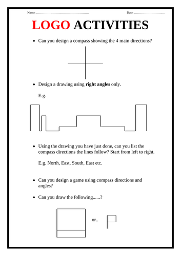 Logo Angles Activities Teaching Resources