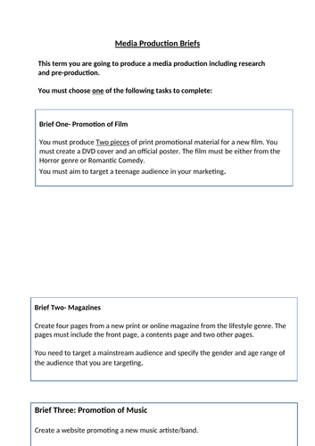 Production, Research, Planning and Evaluation