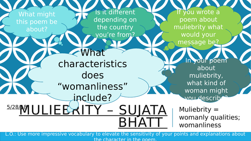 Muliebrity - Sujata Bhatt
