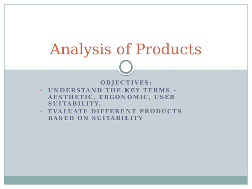 Analysis of Products- AQA GCSE D&T