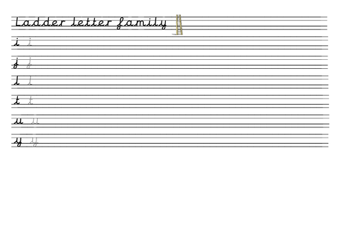 KS1/KS2 - Cursive Handwriting Families