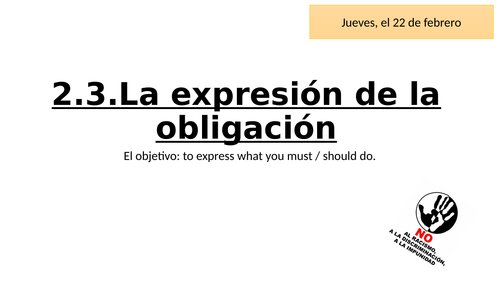 Expresión de la obligación