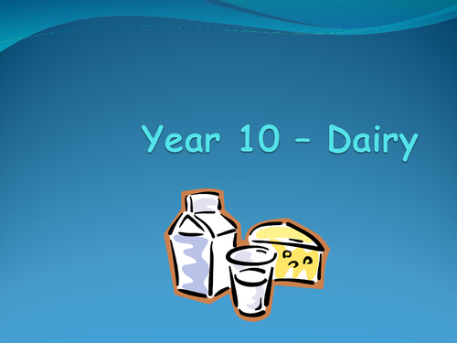 Dairy Foods Powerpoint and work sheet