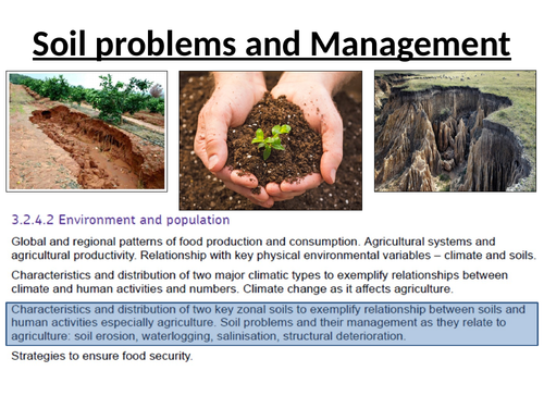 Soil problems and Management