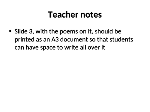 Edexcel Poetry Revision