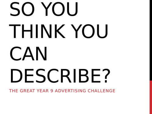 Advertising - Revision challenge