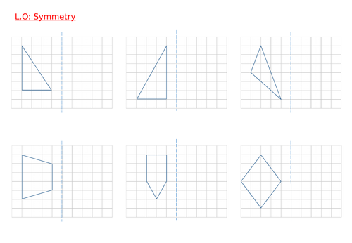 symmetry worksheets teaching resources