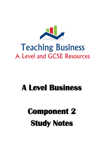 Eduqas A Level Business Component 2 Complete Revision Notes Pack
