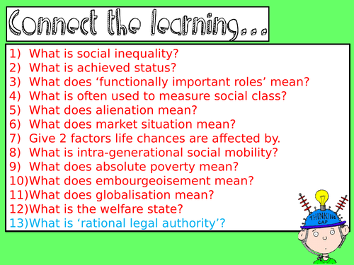 AQA Social Stratification- Weber and Power (12/15)