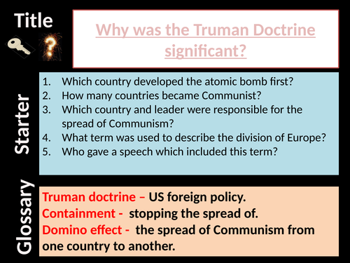 AQA - The Truman Doctrine