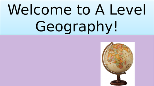 A Level Geography Population SOW