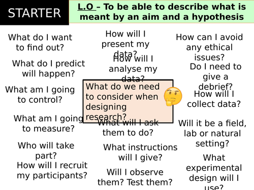 AQA A-LEVEL PSYCHOLOGY INTRO TO RM