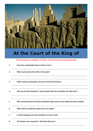 At the Court of the King of Kings