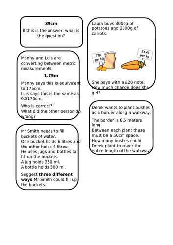 Metric conversion and imperial conversion Y5