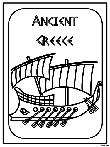 ancient greece coloring pages