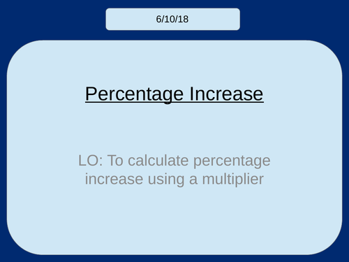 Percentage Increase KS3