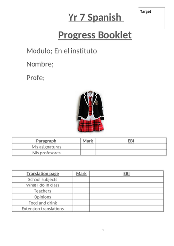 Instituto - Mira 1 module 2.  School, subjects, likes and dislikes, activities