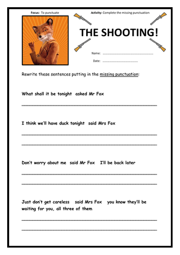 fantastic-mr-fox-the-shooting-teaching-resources