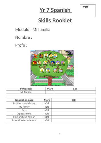 Mira 1 module 3 Mi familia family, pets, descriptions