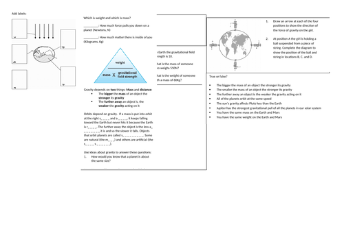 KS3 Space Revision Sheet