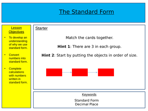 Standard Form Lesson