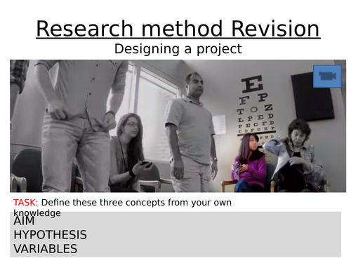 Psychology Research Method Revision: Planning and conducting a conformity experiment