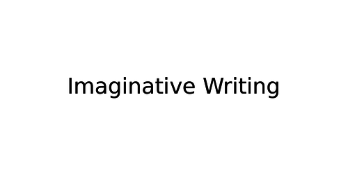 Imaginative Writing - Characterisation